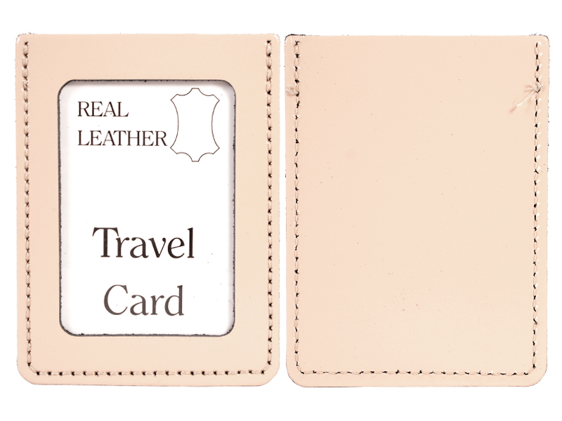 (image for) PATENT BEIGE REAL LEATHER TRAVEL CARD